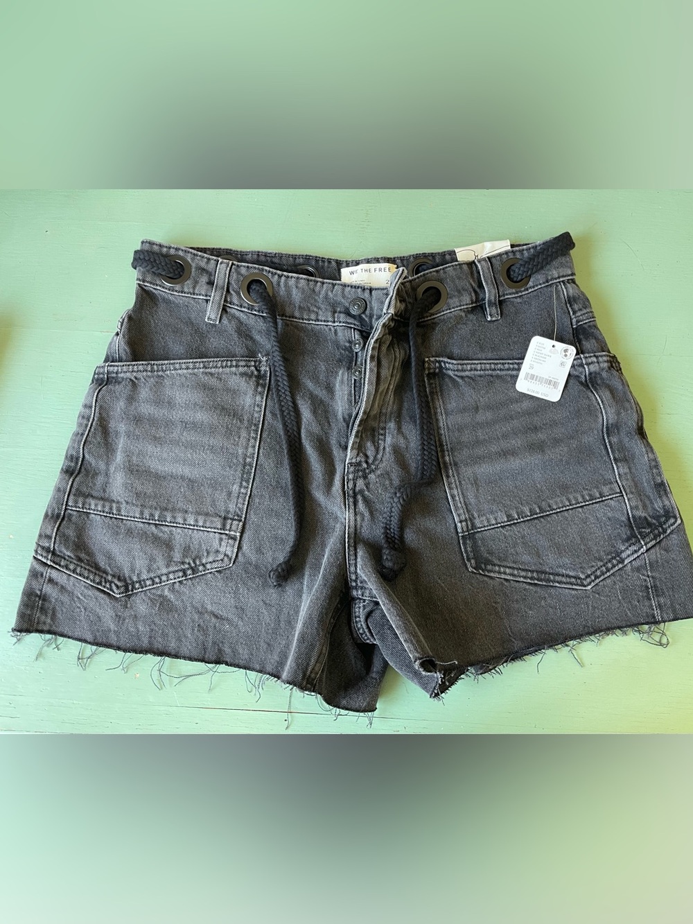 We The Free nighthawk black frayed hem moxie short 29